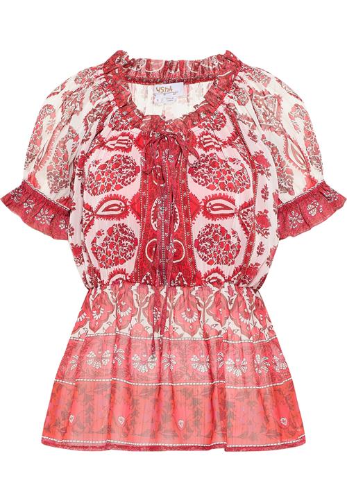 Se usha FESTIVAL Bluse  rød / sort / hvid ved About You