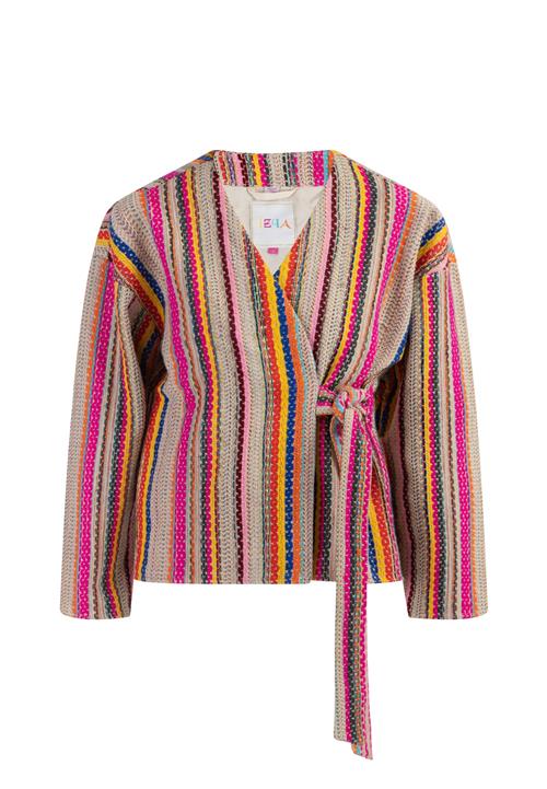 IZIA Overgangsjakke  mørkebeige / gul / hummer / pink