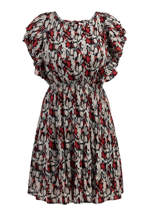 faina Sommerkjole  lysebrun / r&#248;d / sort / hvid