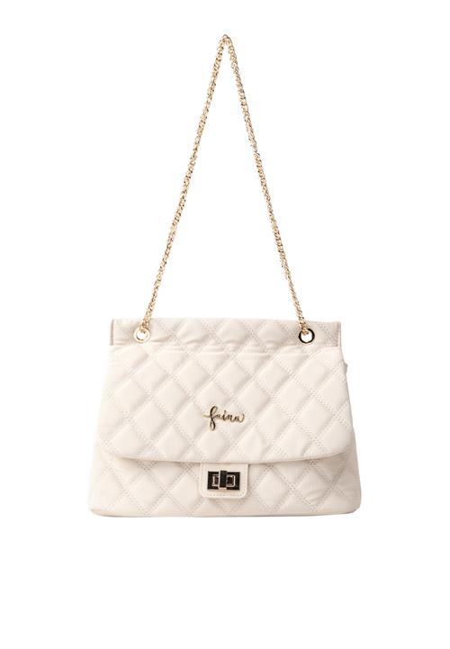 faina Skuldertaske  uldhvid