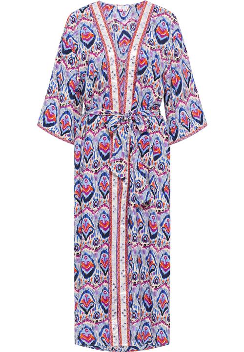 IZIA Kimono  creme / blå / orange / pink