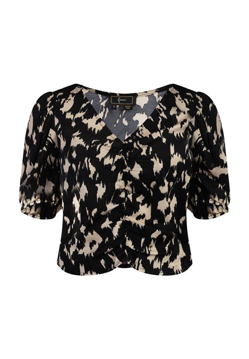faina Bluse  beige / sort