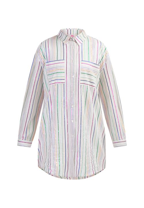 MYMO Bluse  blå / grøn / pink / hvid