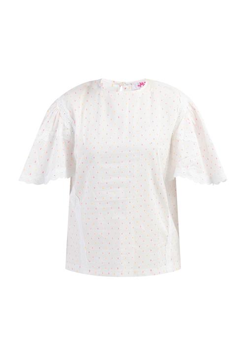 MYMO Bluse  gul / pink / hvid