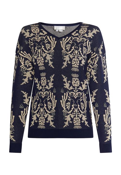 Se Usha Pullover  beige / marin ved About You