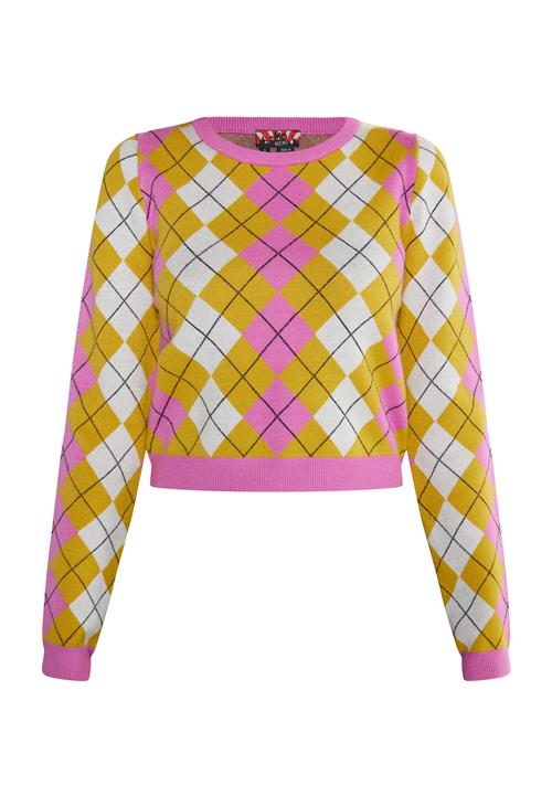 myMo ROCKS Pullover 'Ucy'  sennep / eosin / sort / hvid