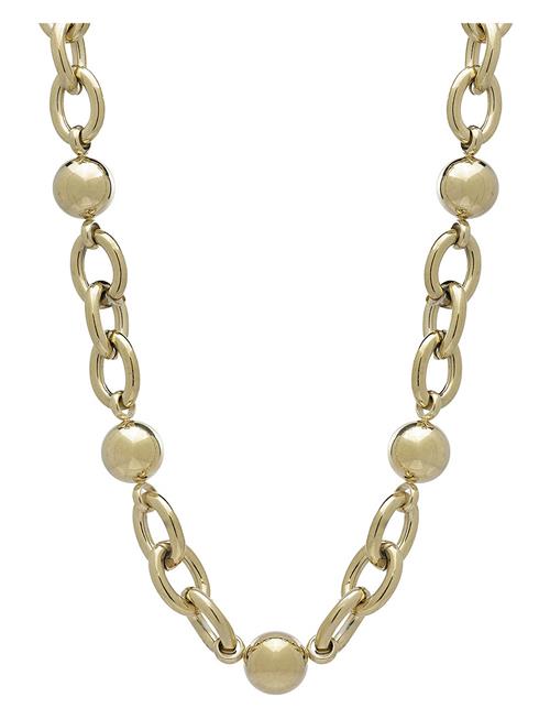 Globe Chunky Chain Necklace Gold Bud To Rose Gold