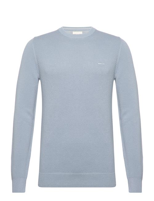 Cotton Pique C-Neck GANT Blue