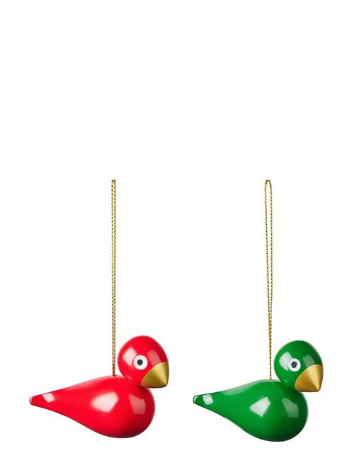 Julefugle H5 Rød/Grøn 2 Stk. Kay Bojesen Patterned