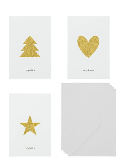 Lykønskningskort, Hdglitr W. Envelope, Hvid;Gylden House Doctor White