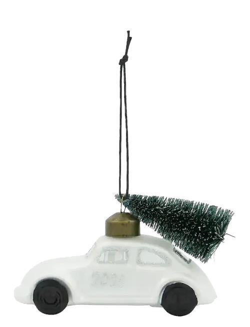 Julepynt, Hdcar, Hvid;Sølv House Doctor White