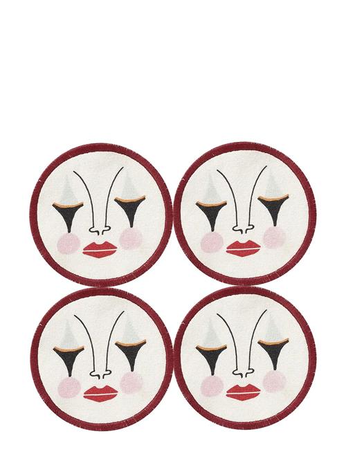 Pierrot Coaster Set Of 4 Anna + Nina Pink