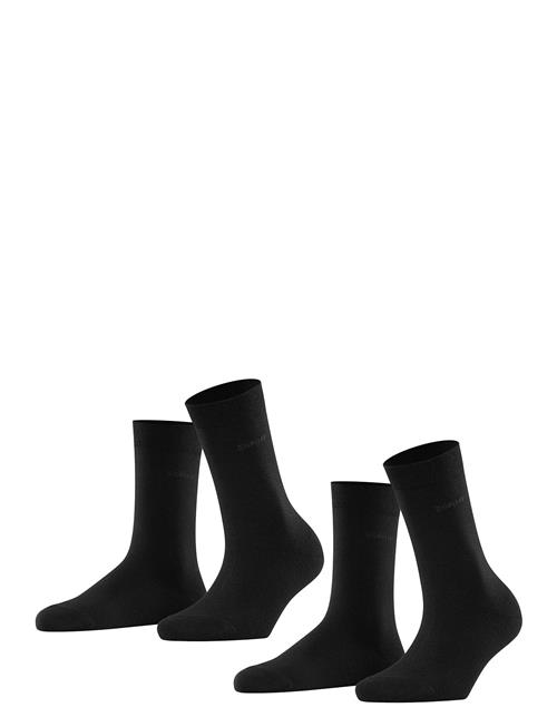 Se Basic Easy 2-Pack Sustainable Uni Coloured Esprit Socks Black ved Booztlet