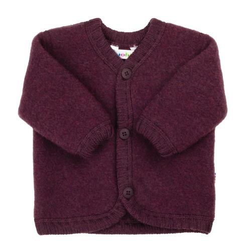 Joha Cardigan I Blød Uld Plum  Plum-80 cm  Lilla  80 cm  unisex