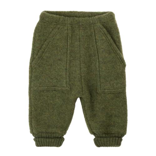Joha Baggy Bukser I Blød Uld Dark Olive  Dark Olive-90 cm  Grøn  90 cm  unisex
