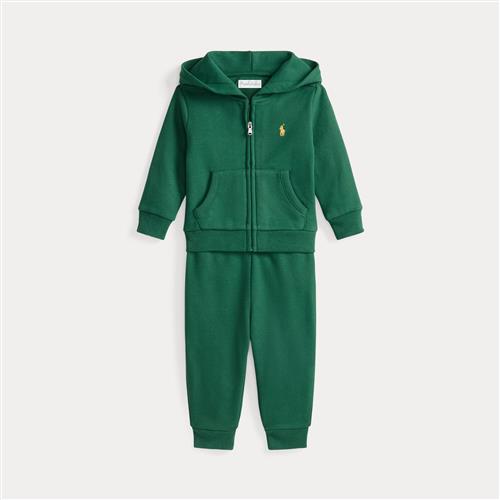 Ralph Lauren Fleece Hættetrøje Og Buksesæt Kelly Green  Kelly Green 85-90cm  Grøn  85-90 cm  mand