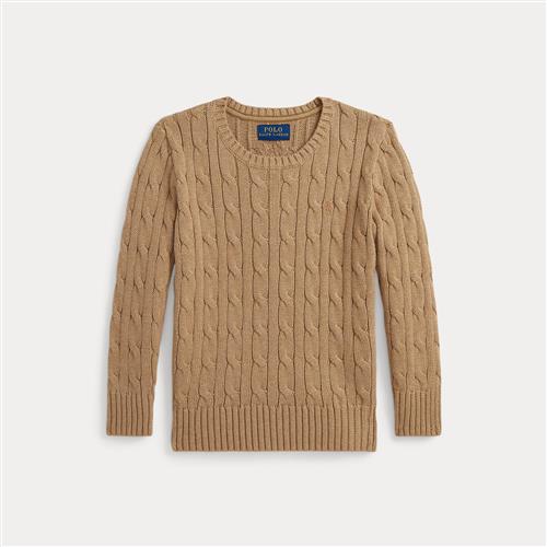 Ralph Lauren Kabelstrikket Sweater Camel  Camel 124-134cm  Beige  124-134 cm  mand
