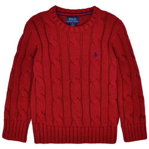 Ralph Lauren Kabelstrikket Sweater Holiday Red  Holiday Red 109-116cm  Rød  109-116 cm  mand