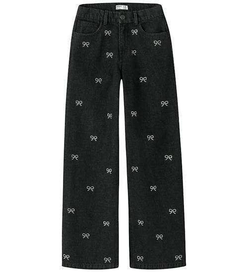 Name It Jeans - NkfRose - Dark Grey Denim m. Sløjfer