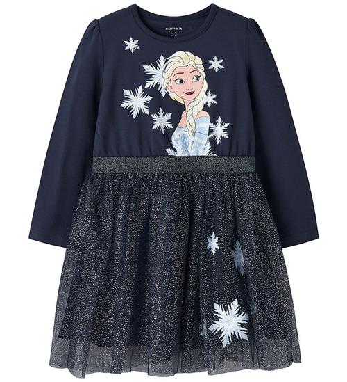 Name It Kjole - Tyl - NmfOsimi - Frost - Navy Blazer