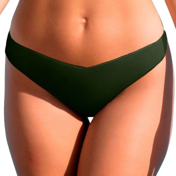 Wiki Low Cut Brazilian Bikini Brief Mørkgrøn  Medium Dame