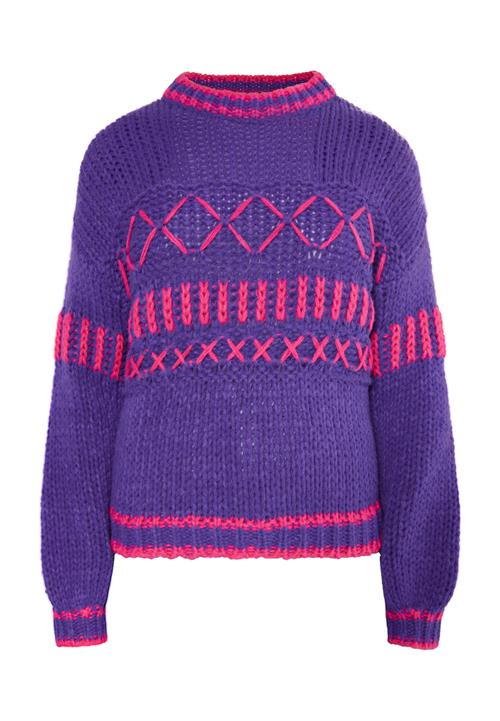 IZIA Pullover 'Hoona'  mørkelilla / pink