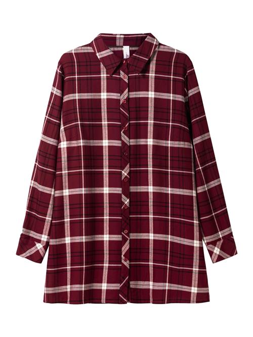 SHEEGO Bluse  grå / vinrød