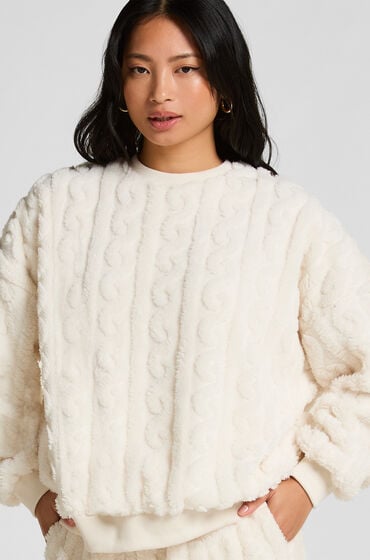 Hunkemöller Overdel kabelfleece hvid