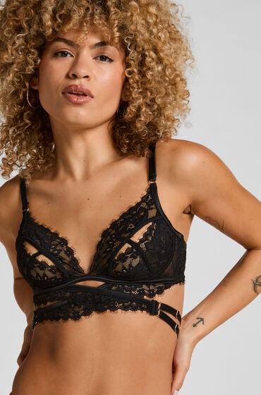 Hunkemöller Anna åben bralette sort
