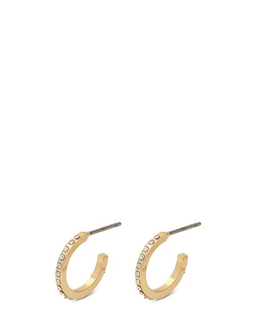 Roberta Small Crystal Semi-Hoops Gold-Plated Pilgrim Gold