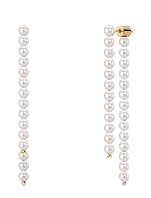 Pearly Earrings Front Back Edblad Gold