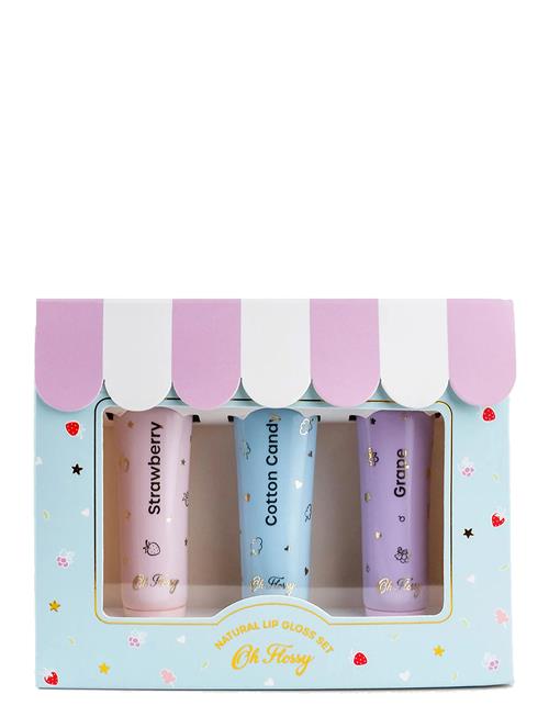 Natural Lip Gloss Set - Set Of 3 Oh Flossy Patterned