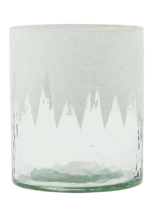 Fyrfadsstage, Hdglitt, Klar;Hvid;Glitter House Doctor White