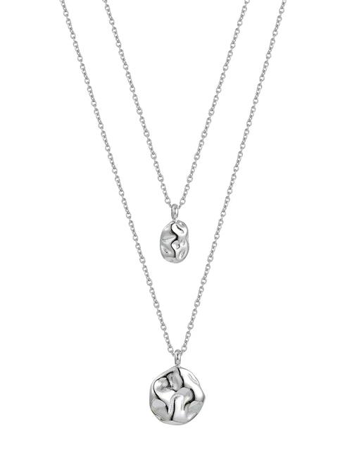 Kaia Duo Necklace Gold Bud To Rose Silver