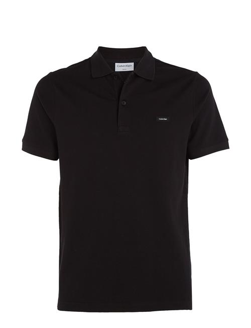 Stretch Pique Slim Polo Calvin Klein Black