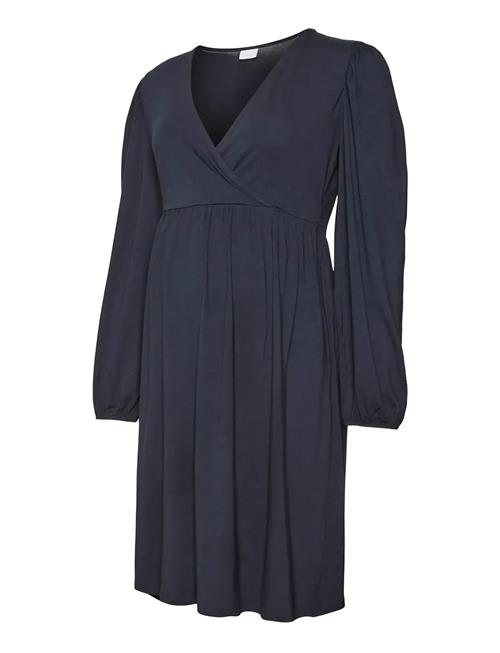 Se Mlkhloe Alison Tess Ls Jrs Short Dress Mamalicious Navy ved Booztlet