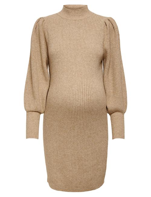 Olmkatia L/S Dress Knt Noos Only Maternity Beige