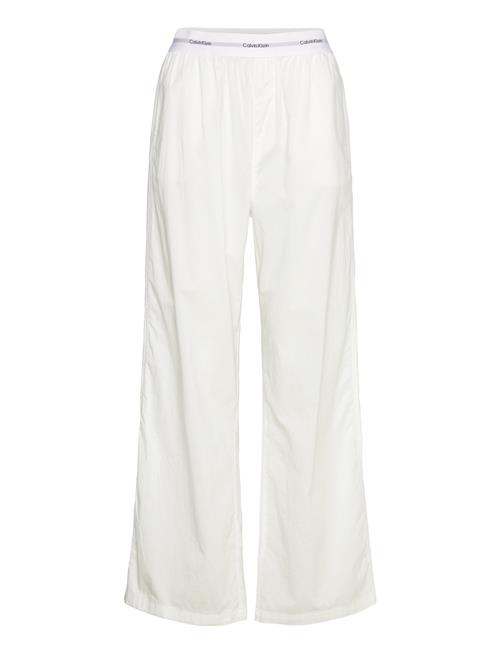 Se Logo Wb Poplin Pant Calvin Klein White ved Booztlet
