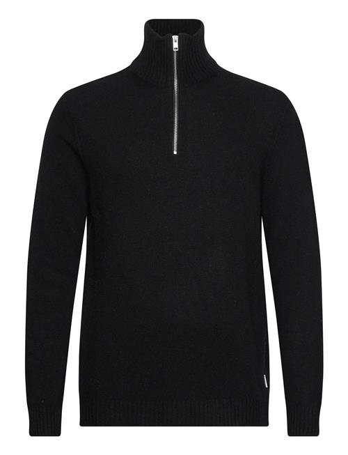 Lambswool Half Zip Knit Over Co Lindbergh Black