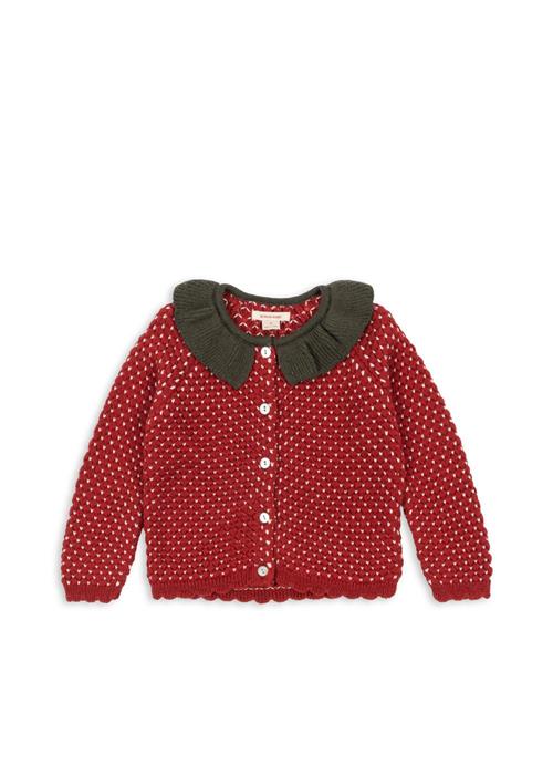 Konges Sløjd Strawberry Cardigan Barbados Cherry  Barbados Cherry 2 Y  Rød  2 år  kvinde