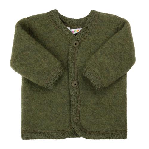 Joha Cardigan I Blød Uld Dark Olive  Dark Olive-80 cm  Grøn  80 cm  unisex
