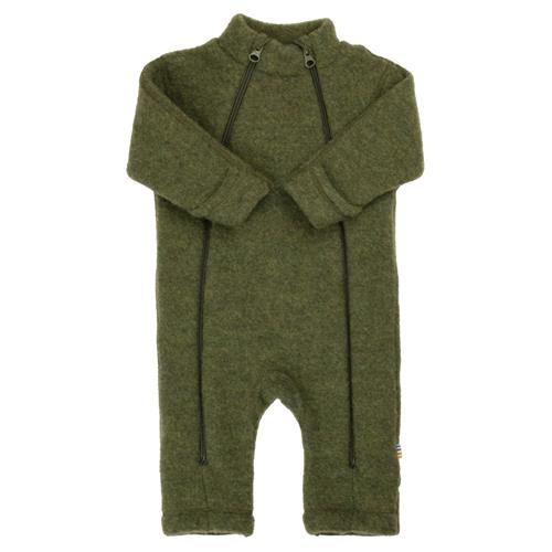 Joha Jumpsuit I Blød Uld 2 In1 Dark Olive  Dark Olive-100 cm  Grøn  100 cm  unisex