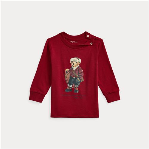 Ralph Lauren Polo Bear Langærmet T-shirt Bear Holiday Red  Bear Holiday Red 80-83cm  Rød  80-83 cm  mand