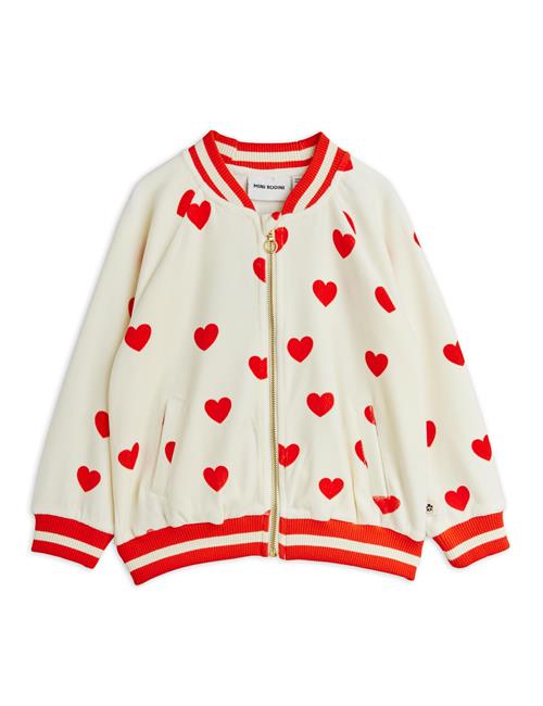 Mini Rodini Hearts Baseball-jakke White  White 104/110 cm  Hvid  104/110 cm  kvinde