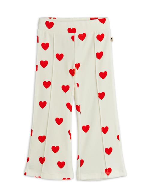 Mini Rodini Hearts Bukser I Velour White  White 104/110 cm  Hvid  104/110 cm  kvinde