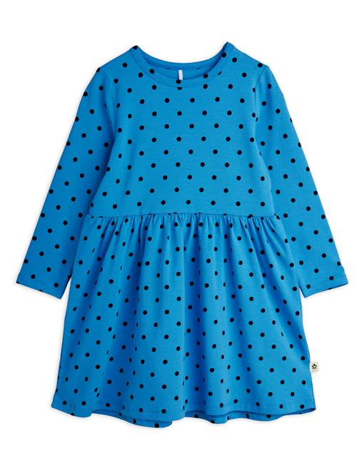 Mini Rodini Polka Langærmet Kjole Blue  Blue 116/122 cm  Blå  116/122 cm  kvinde