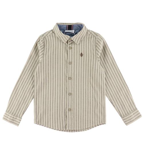 Name It Skjorte - NmmRekid - Island Fossil/Thin Stripe - Delicio