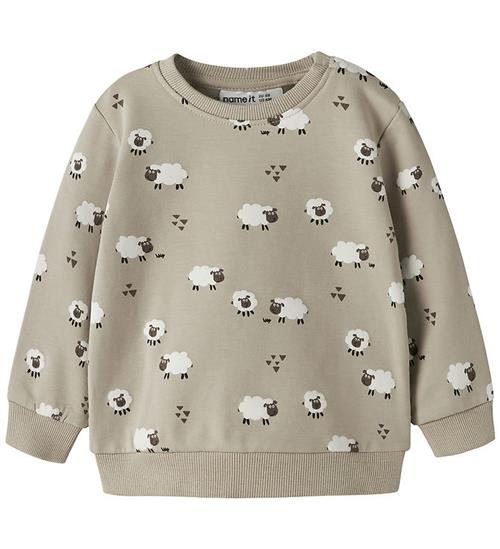 Name It Sweatshirt - NbmVimmer - Island Fossil/Sheep