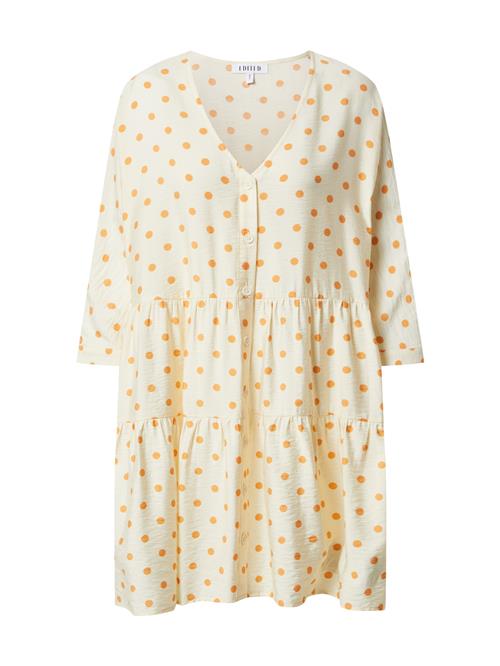 Se EDITED Kjole 'Marisa'  creme / orangerød ved About You
