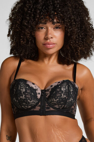 Hunkemöller Lou formstøbt longline-bøjle-bh sort